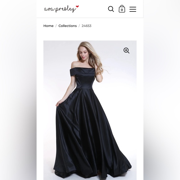 AVA PRESLEY PROM 24653 BLACK DRESS - Picture 4 of 7